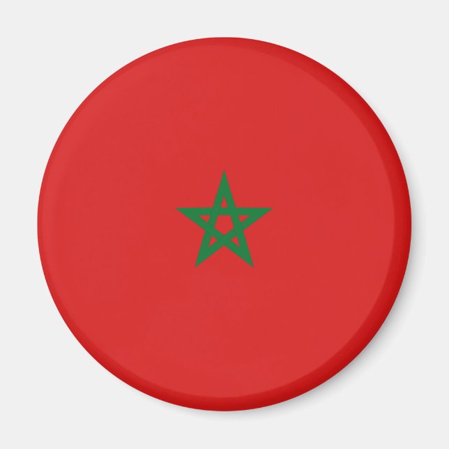Morocco Fisheye Flag Magnet (Front)