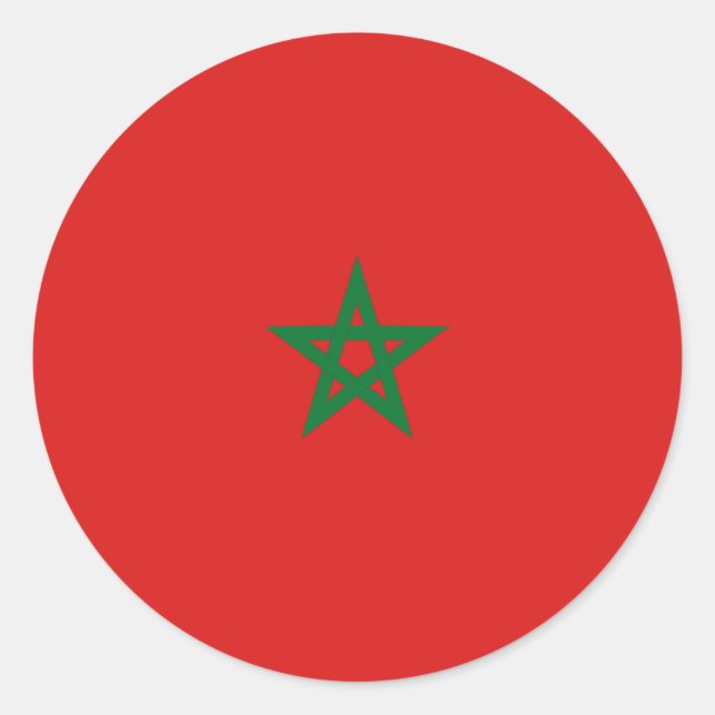Morocco Fisheye Flag Sticker (Front)