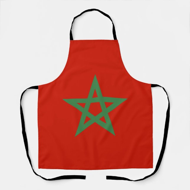 Morocco flag apron (Front)