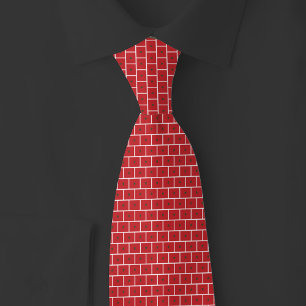 Morocco Flag Brick Pattern Tie