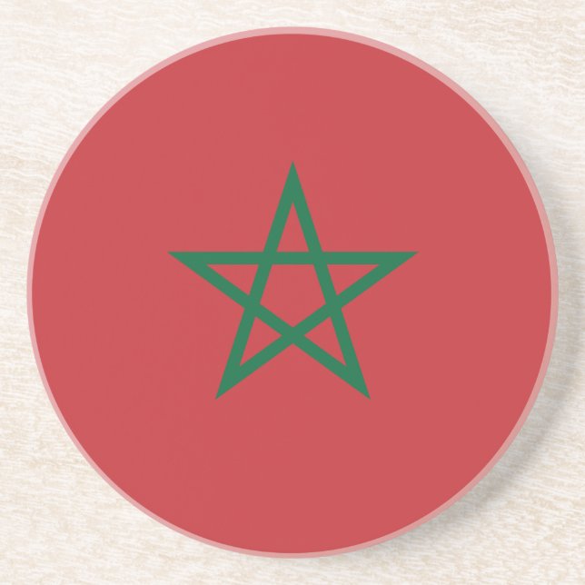 Morocco Flag Coaster (Front)