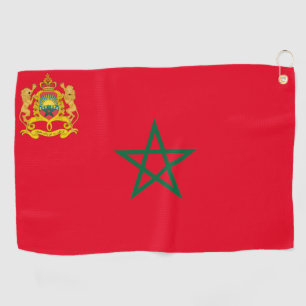 Morocco flag-coat of arms  golf towel
