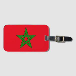 Morocco flag drapeau du Maroc Luggage Tag