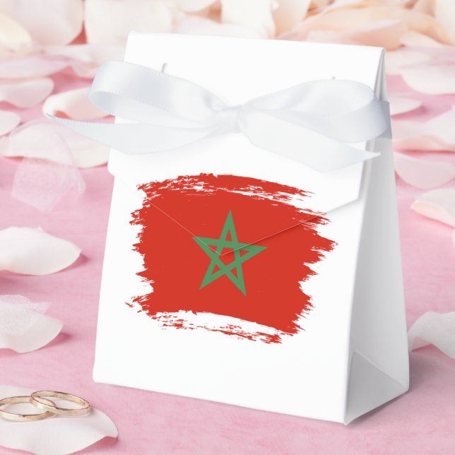 Morocco flag favour box (Wedding)