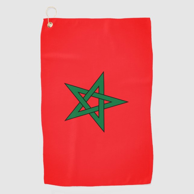 Morocco Flag Golf Towel (Front)