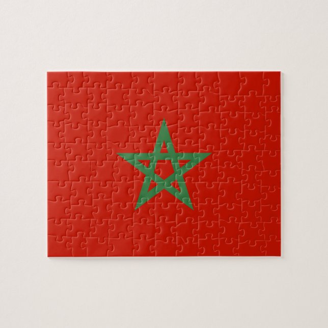 Morocco flag jigsaw puzzle (Horizontal)