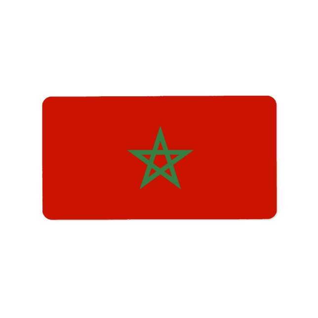 Morocco flag label (Front)