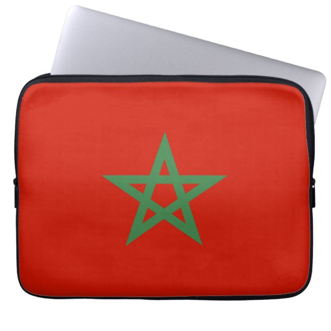 Morocco flag laptop sleeve (Front)