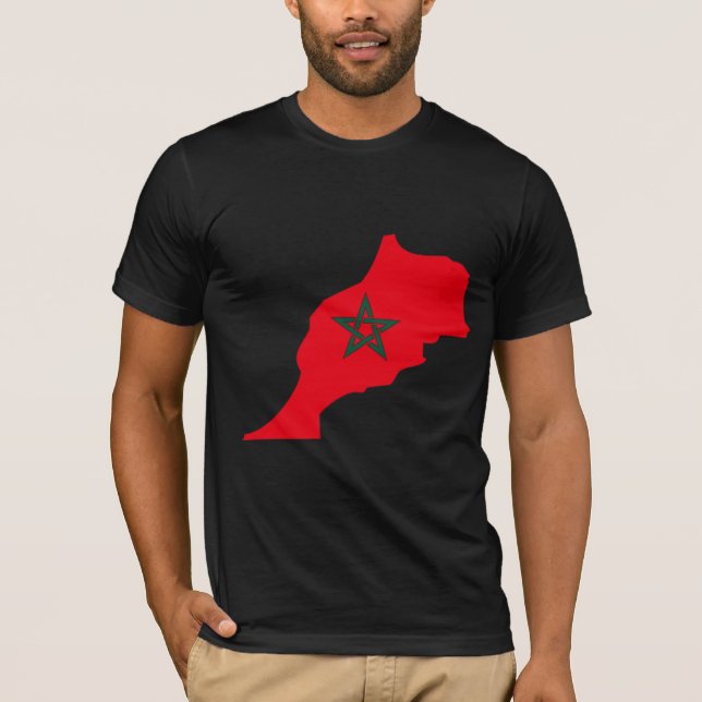 Morocco Flag Map full size T-Shirt (Front)