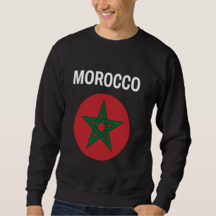 Morocco Flag Modern Sweatshirt
