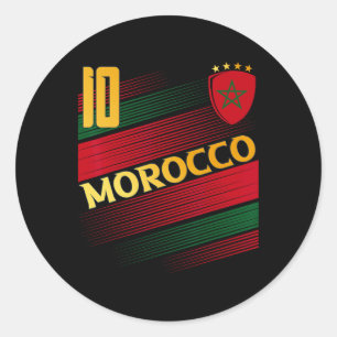 Morocco Flag Moroccan Pride Lovers Classic Round Sticker