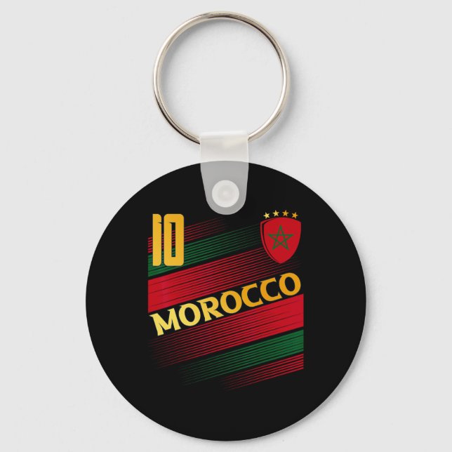 Morocco Flag Moroccan Pride Lovers  Key Ring (Front)
