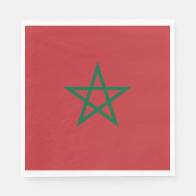 Morocco Flag Napkin (Front)