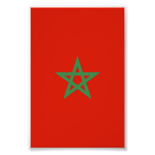 Morocco flag photo print