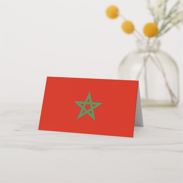 Morocco flag place card (Front)