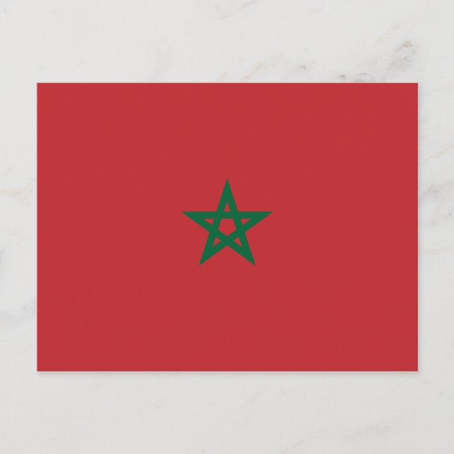 Morocco Flag Postcard (Front)