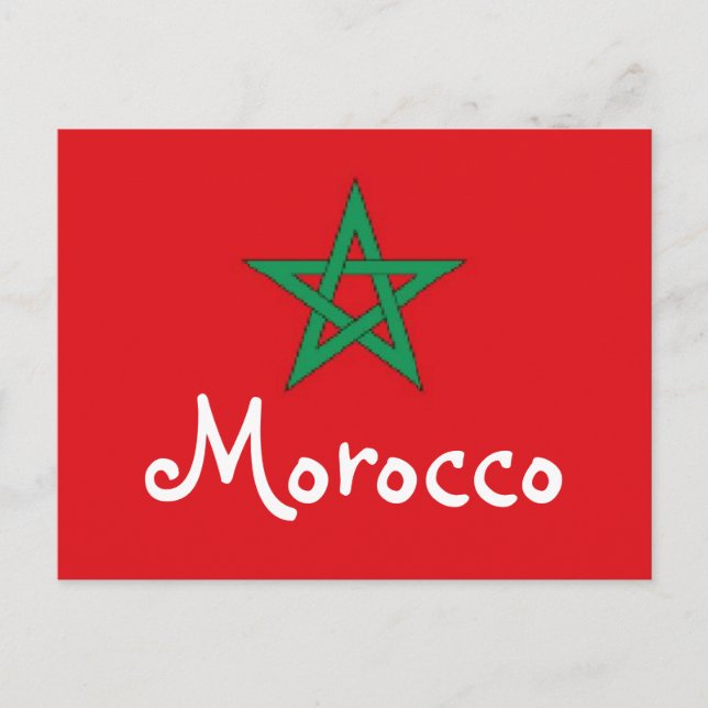 Morocco flag postcard (Front)