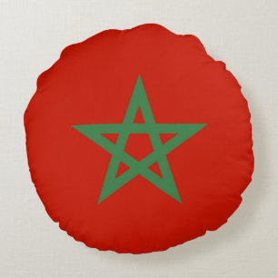 Morocco flag round cushion