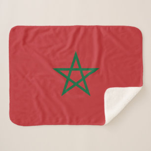 Morocco Flag Sherpa Blanket