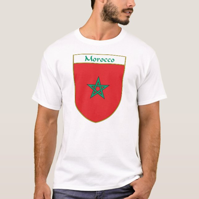 Morocco flag Shield T-Shirt (Front)