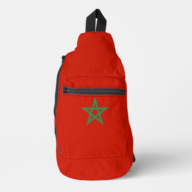 Morocco flag sling bag (Front)