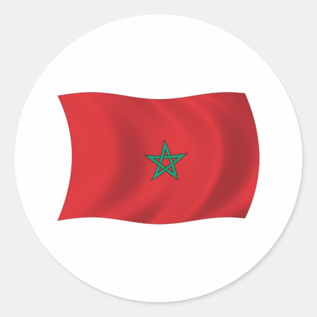 Morocco Flag Sticker (Front)