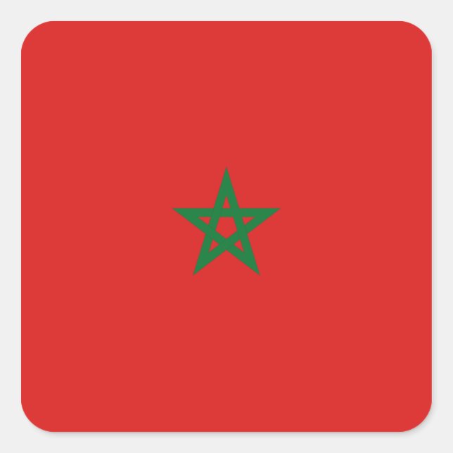 Morocco Flag Sticker (Front)