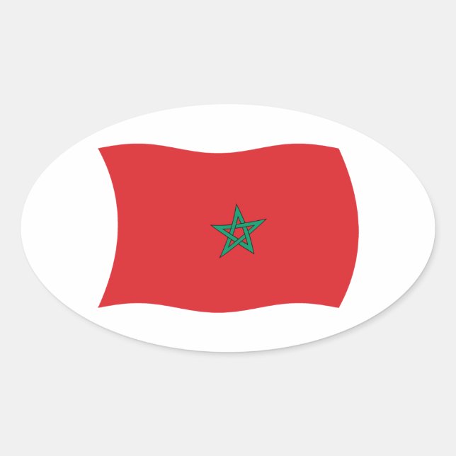 Morocco Flag Sticker (Front)