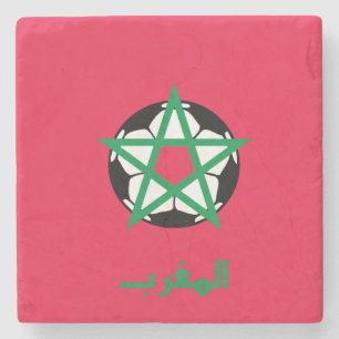 Morocco Flag Stone Coaster