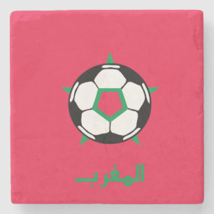 Morocco Flag Stone Coaster 3