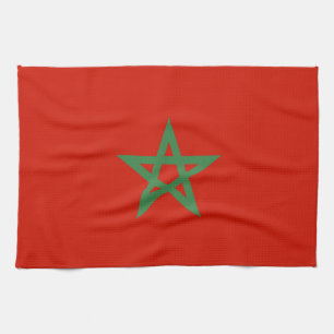 Morocco flag tea towel