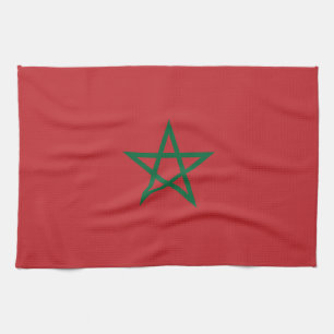 Morocco Flag Tea Towel