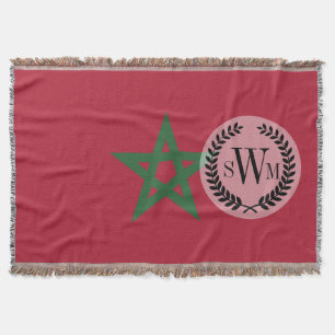 Morocco Flag Throw Blanket
