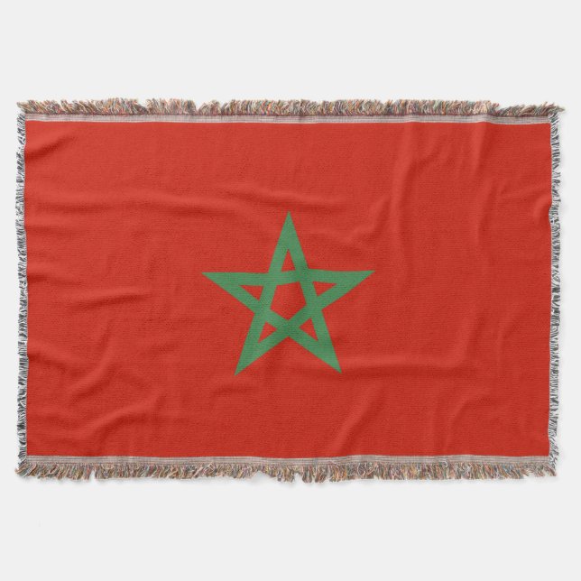 Morocco flag throw blanket (Front)