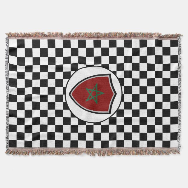Morocco flag throw blanket (Front)