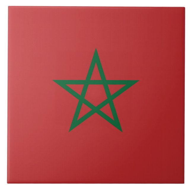 Morocco Flag Tile (Front)