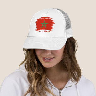 Morocco flag trucker hat