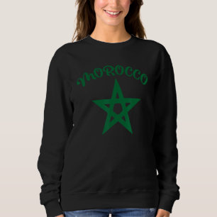 Morocco Flag Vintage Style Retro Moroccan Fans App Sweatshirt