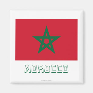 Morocco Flag with Name Magnet