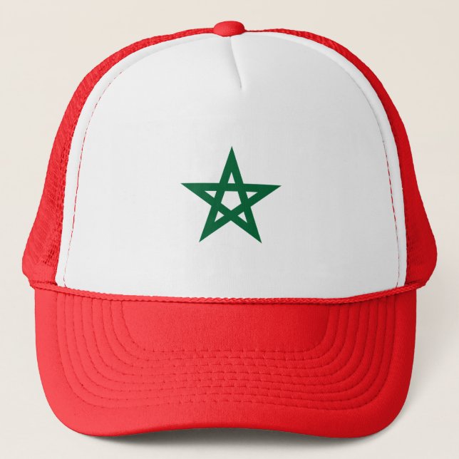 Morocco football flag trucker hat (Front)