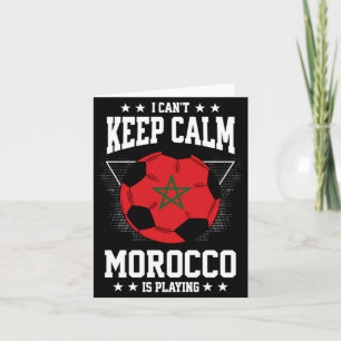 Morocco Football Jersey 2022 Flag Funny Soccer Lov Card