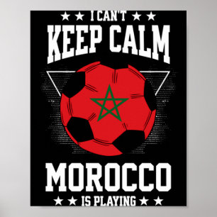 Morocco Football Jersey 2022 Flag Funny Soccer Lov Poster