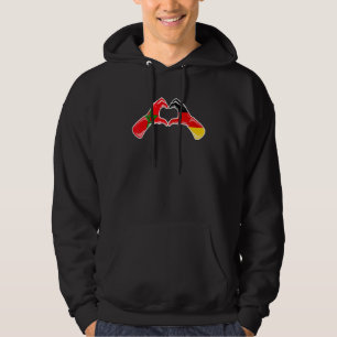 Morocco Germany Flag Moroccan German Heart 1 Hoodie