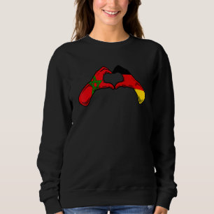 Morocco Germany Flag Moroccan German Heart Sweatshirt