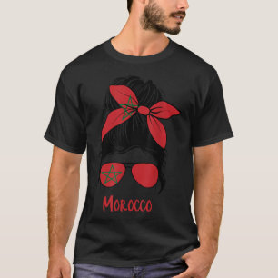 Morocco Girl Moroccan girl Morocco woman flag T-Shirt