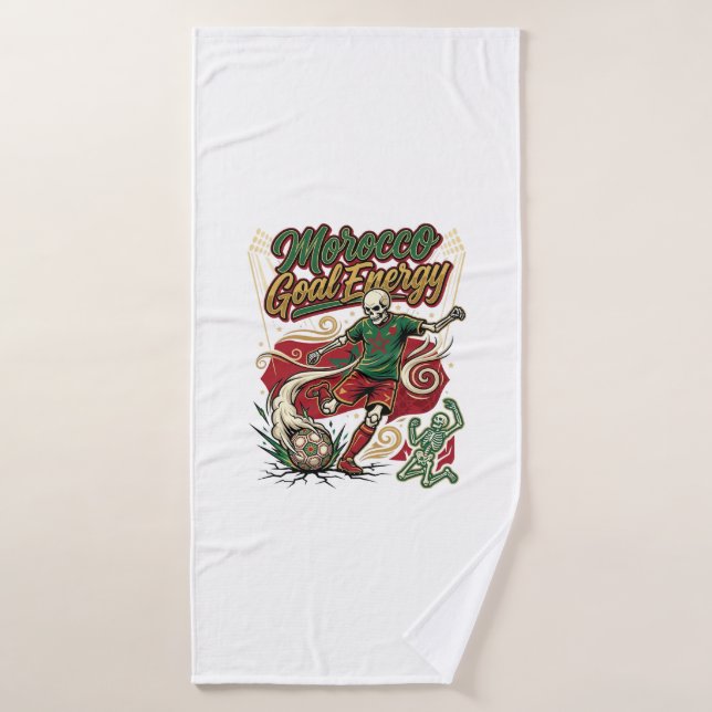 Morocco Goal Energy Skeleton Striker Nations Creat Bath Towel (Bath Towel)