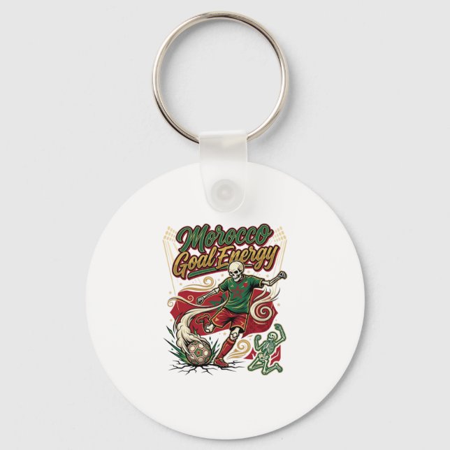 Morocco Goal Energy Skeleton Striker Nations Creat Key Ring (Front)