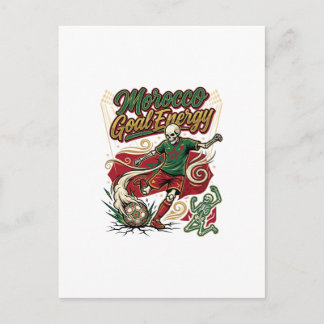 Morocco Goal Energy Skeleton Striker Nations Creat Postcard