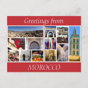 morocco greetings postcard