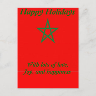 Morocco happy holidays holiday postcard